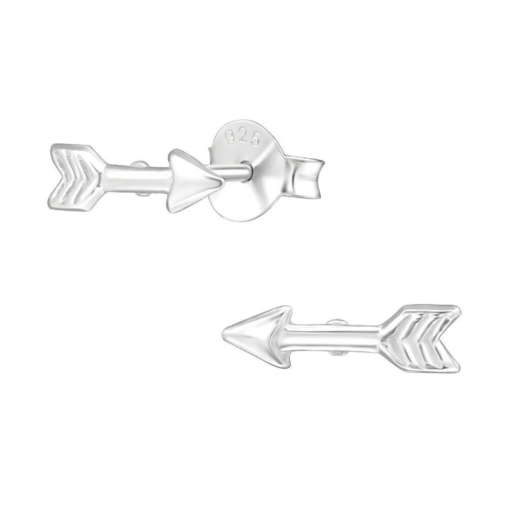 Sterling Silver Arrow Stud Earrings 10mm